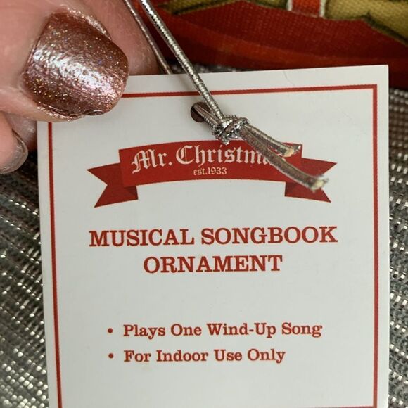 Mr. Christmas Musical Songbook Ornaments Set Of 4 Plays 1 Wind-Up Song - Picture 17 of 17